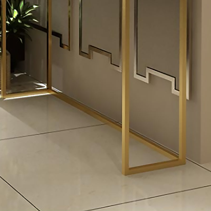 Tavolo della console rettangolare glam con tavolo di divano in marmo bianco, 30 "