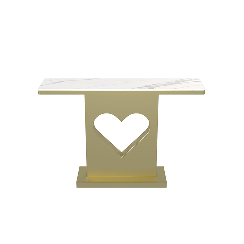 グラム長方形の鉄コンソールテーブルステイン耐性台座屋外コンソールテーブル