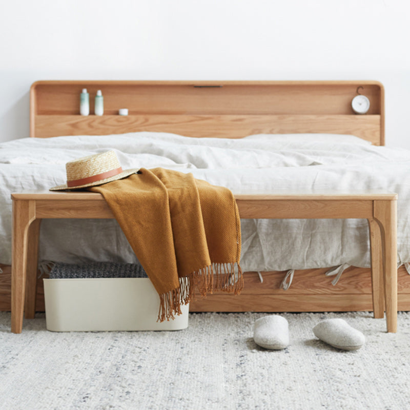 Modern Bench 11.8 Inch Wide Solid Wood Seating Bench with Legs Clearhalo 'Benches' 'Chairs & Seating' 'furn' 'furn_benches' 'Furniture' 'Living Room Furniture' 5514978