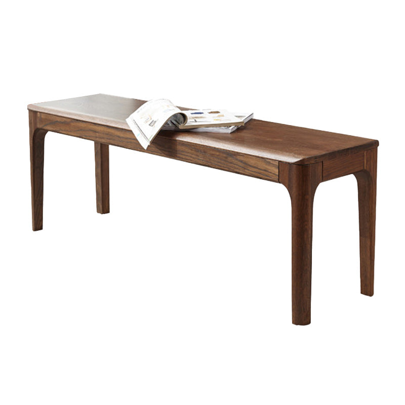 Modern Bench 11.8 Inch Wide Solid Wood Seating Bench with Legs Nut-Brown Clearhalo 'Benches' 'Chairs & Seating' 'furn' 'furn_benches' 'Furniture' 'Living Room Furniture' 5514979