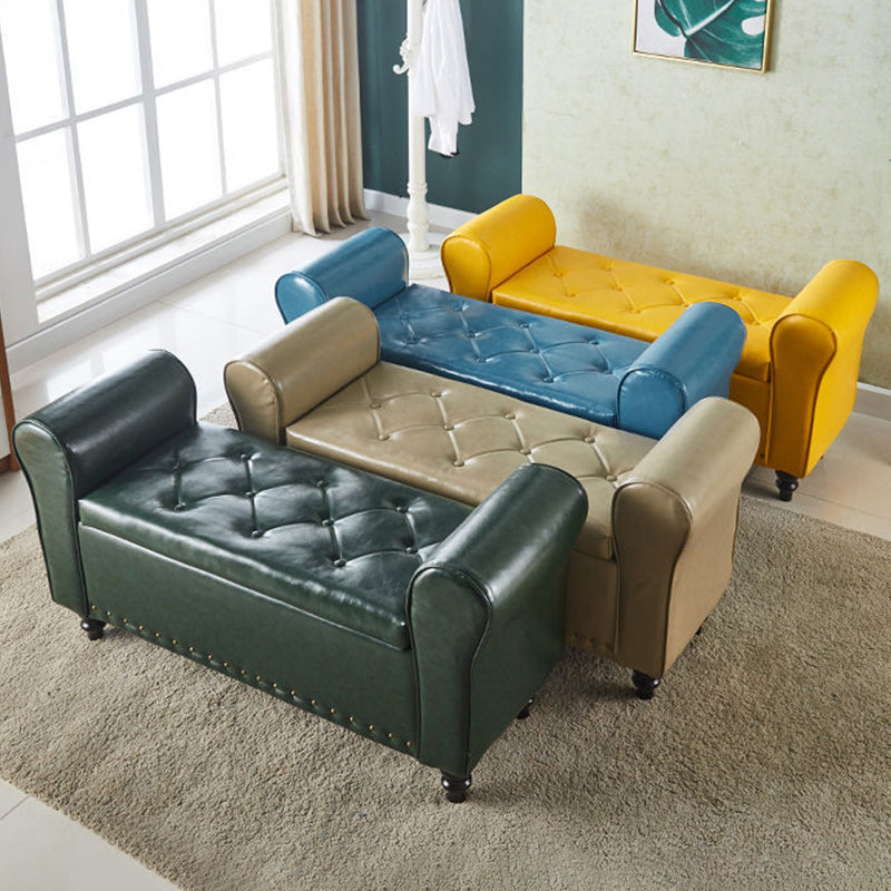 15.75 Inch Wide Bench Upholstered Modern Bench with Arms for Bedroom Clearhalo 'Benches' 'Chairs & Seating' 'furn' 'furn_benches' 'Furniture' 'Living Room Furniture' 5514987