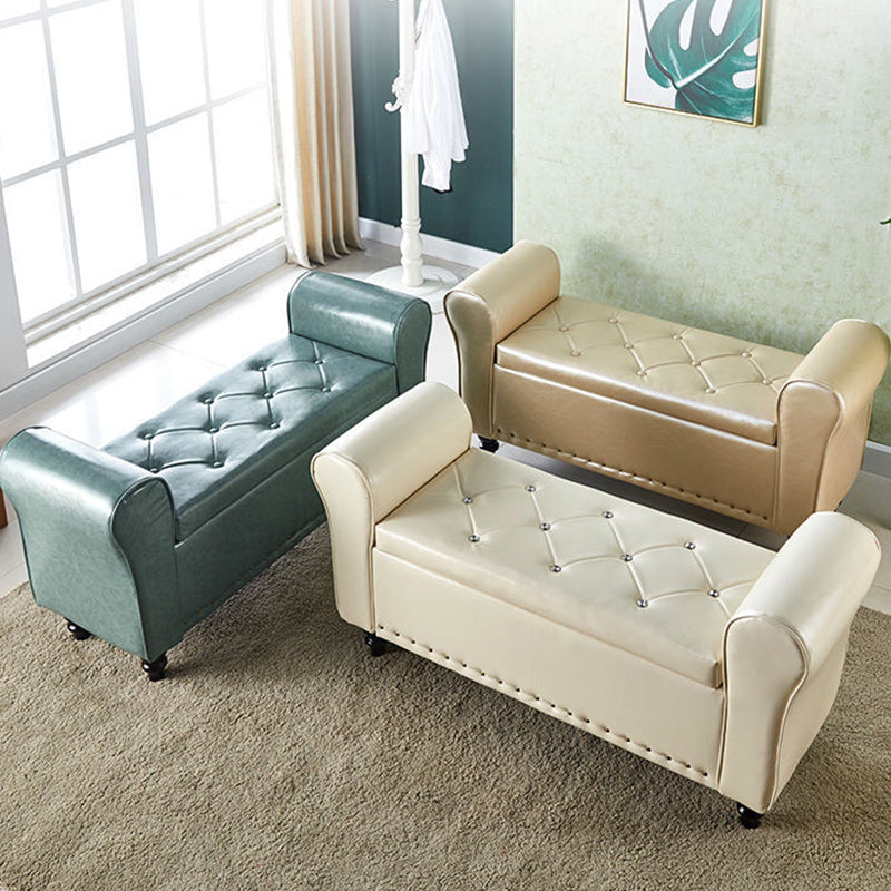 15.75 Inch Wide Bench Upholstered Modern Bench with Arms for Bedroom Clearhalo 'Benches' 'Chairs & Seating' 'furn' 'furn_benches' 'Furniture' 'Living Room Furniture' 5514992