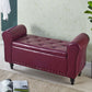 15.75 Inch Wide Bench Upholstered Modern Bench with Arms for Bedroom Purple Clearhalo 'Benches' 'Chairs & Seating' 'furn' 'furn_benches' 'Furniture' 'Living Room Furniture' 5515001