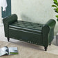 15.75 Inch Wide Bench Upholstered Modern Bench with Arms for Bedroom Blackish Green Clearhalo 'Benches' 'Chairs & Seating' 'furn' 'furn_benches' 'Furniture' 'Living Room Furniture' 5515010