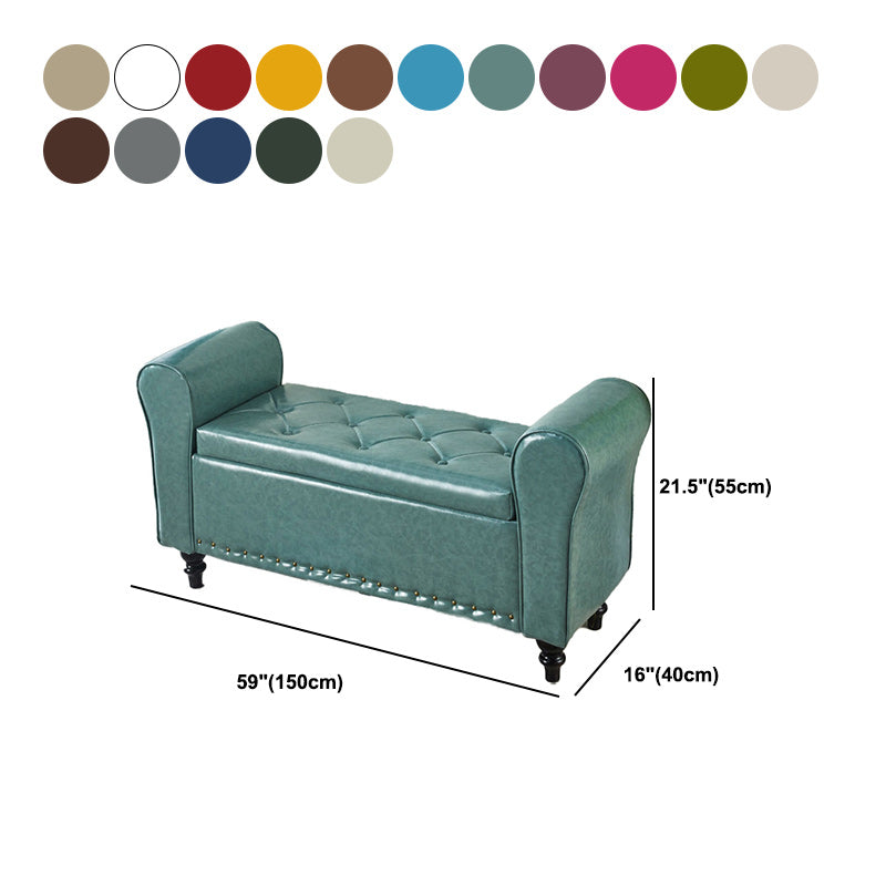 15.75 Inch Wide Bench Upholstered Modern Bench with Arms for Bedroom Clearhalo 'Benches' 'Chairs & Seating' 'furn' 'furn_benches' 'Furniture' 'Living Room Furniture' 5515015