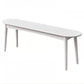 11.8 Inch Wide Contemporary Bench Solid Wood Pine Seating Bench White Clearhalo 'Benches' 'Chairs & Seating' 'furn' 'furn_benches' 'Furniture' 'Living Room Furniture' 5515038