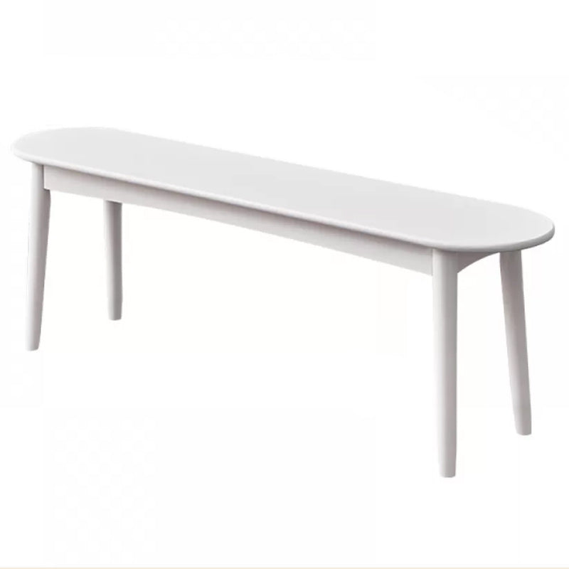 11.8 Inch Wide Contemporary Bench Solid Wood Pine Seating Bench White Clearhalo 'Benches' 'Chairs & Seating' 'furn' 'furn_benches' 'Furniture' 'Living Room Furniture' 5515038