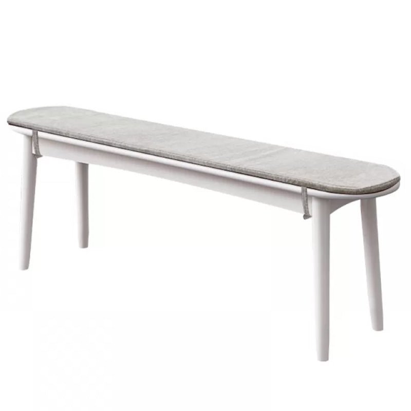 11.8 Inch Wide Contemporary Bench Solid Wood Pine Seating Bench Off-White Clearhalo 'Benches' 'Chairs & Seating' 'furn' 'furn_benches' 'Furniture' 'Living Room Furniture' 5515042