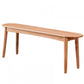 11.8 Inch Wide Contemporary Bench Solid Wood Pine Seating Bench Natural Clearhalo 'Benches' 'Chairs & Seating' 'furn' 'furn_benches' 'Furniture' 'Living Room Furniture' 5515044