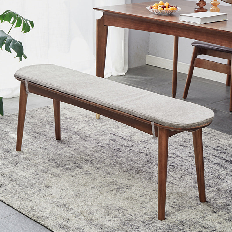 11.8 Inch Wide Contemporary Bench Solid Wood Pine Seating Bench 39.5"L x 12"W x 18"H Walnut Clearhalo 'Benches' 'Chairs & Seating' 'furn' 'furn_benches' 'Furniture' 'Living Room Furniture' 5515049