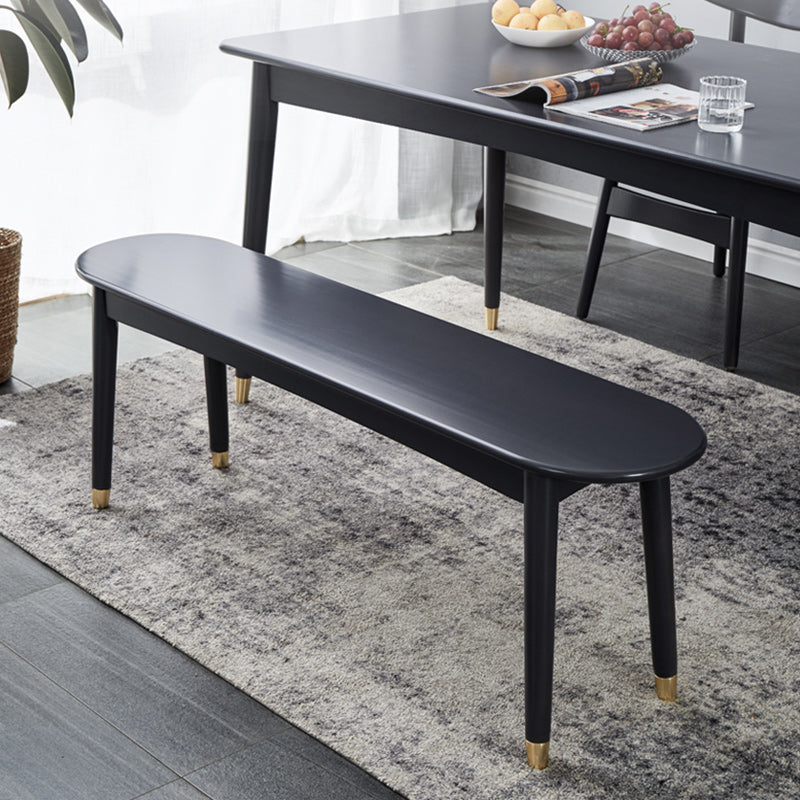 11.8 Inch Wide Modern Seating Bench Solid Wood Bench with Legs 55"L x 12"W x 18"H Grey Clearhalo 'Benches' 'Chairs & Seating' 'furn' 'furn_benches' 'Furniture' 'Living Room Furniture' 5515093