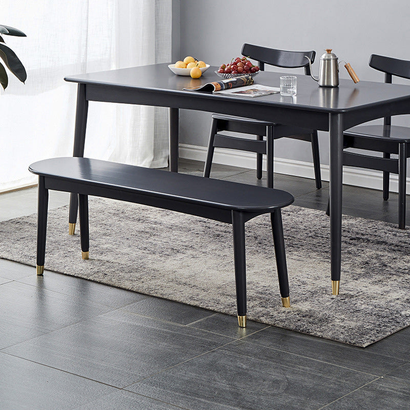 11.8 Inch Wide Modern Seating Bench Solid Wood Bench with Legs 39.5"L x 12"W x 18"H Grey Clearhalo 'Benches' 'Chairs & Seating' 'furn' 'furn_benches' 'Furniture' 'Living Room Furniture' 5515095