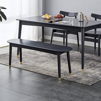 11.8 Inch Wide Modern Seating Bench Solid Wood Bench with Legs 39.5"L x 12"W x 18"H Grey Clearhalo 'Benches' 'Chairs & Seating' 'furn' 'furn_benches' 'Furniture' 'Living Room Furniture' 5515095