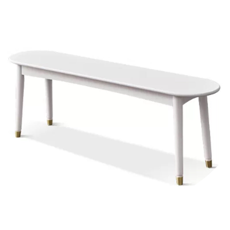 11.8 Inch Wide Modern Seating Bench Solid Wood Bench with Legs White Clearhalo 'Benches' 'Chairs & Seating' 'furn' 'furn_benches' 'Furniture' 'Living Room Furniture' 5515097