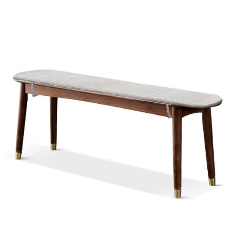 11.8 Inch Wide Modern Seating Bench Solid Wood Bench with Legs Gray Coffee Clearhalo 'Benches' 'Chairs & Seating' 'furn' 'furn_benches' 'Furniture' 'Living Room Furniture' 5515105