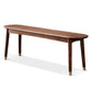 11.8 Inch Wide Modern Seating Bench Solid Wood Bench with Legs Nut-Brown Clearhalo 'Benches' 'Chairs & Seating' 'furn' 'furn_benches' 'Furniture' 'Living Room Furniture' 5515107