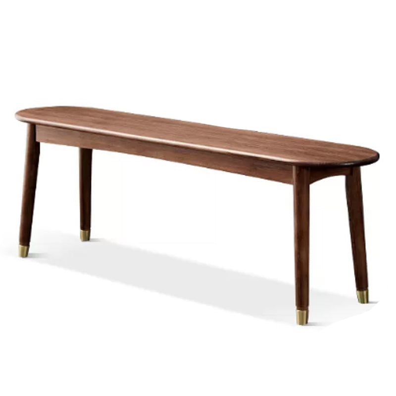 11.8 Inch Wide Modern Seating Bench Solid Wood Bench with Legs Nut-Brown Clearhalo 'Benches' 'Chairs & Seating' 'furn' 'furn_benches' 'Furniture' 'Living Room Furniture' 5515107