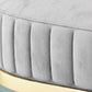 Glam Oval Bench with Legs Velvet Foam Solid Color Bench for Bedroom Clearhalo 'Benches' 'Chairs & Seating' 'furn' 'furn_benches' 'Furniture' 'Living Room Furniture' 5515123