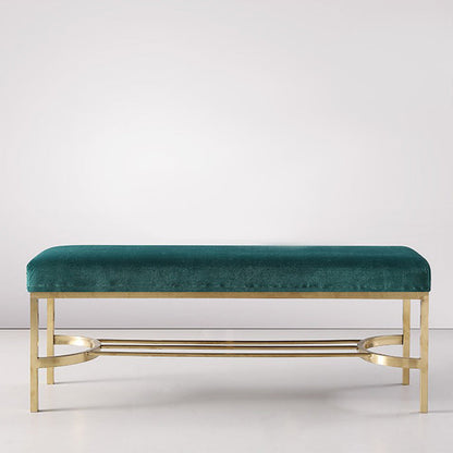 Modern Rectangle Velvet Bench Foam Solid Color Bench for Kitchen Clearhalo 'Benches' 'Chairs & Seating' 'furn' 'furn_benches' 'Furniture' 'Living Room Furniture' 5515168