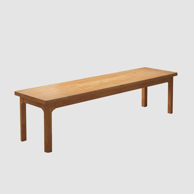 Modern Rectangle Bench with Legs Solid Color Bench for Kitchen 59"L x 14"W x 18"H Natural Clearhalo 'Benches' 'Chairs & Seating' 'furn' 'furn_benches' 'Furniture' 'Living Room Furniture' 5515180