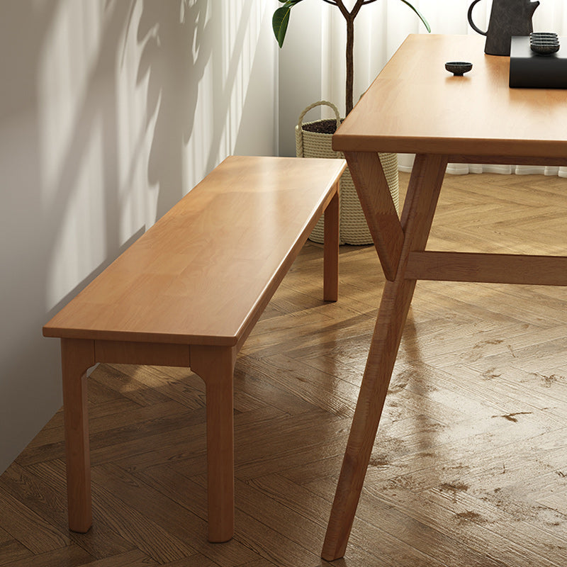 Modern Rectangle Bench with Legs Solid Color Bench for Kitchen Clearhalo 'Benches' 'Chairs & Seating' 'furn' 'furn_benches' 'Furniture' 'Living Room Furniture' 5515181