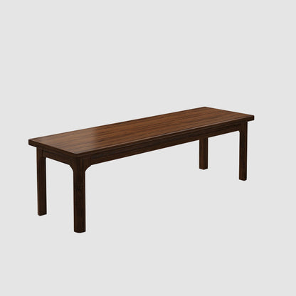 Modern Rectangle Bench with Legs Solid Color Bench for Kitchen 39"L x 14"W x 18"H Nut-Brown Clearhalo 'Benches' 'Chairs & Seating' 'furn' 'furn_benches' 'Furniture' 'Living Room Furniture' 5515184