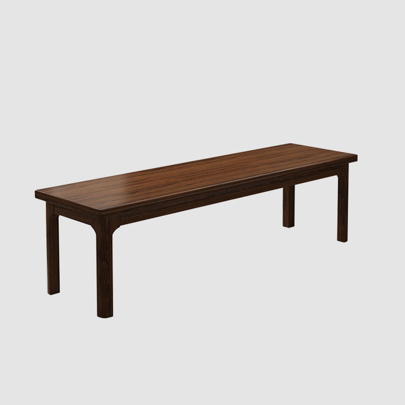 Modern Rectangle Bench with Legs Solid Color Bench for Kitchen 47"L x 14"W x 18"H Nut-Brown Clearhalo 'Benches' 'Chairs & Seating' 'furn' 'furn_benches' 'Furniture' 'Living Room Furniture' 5515186