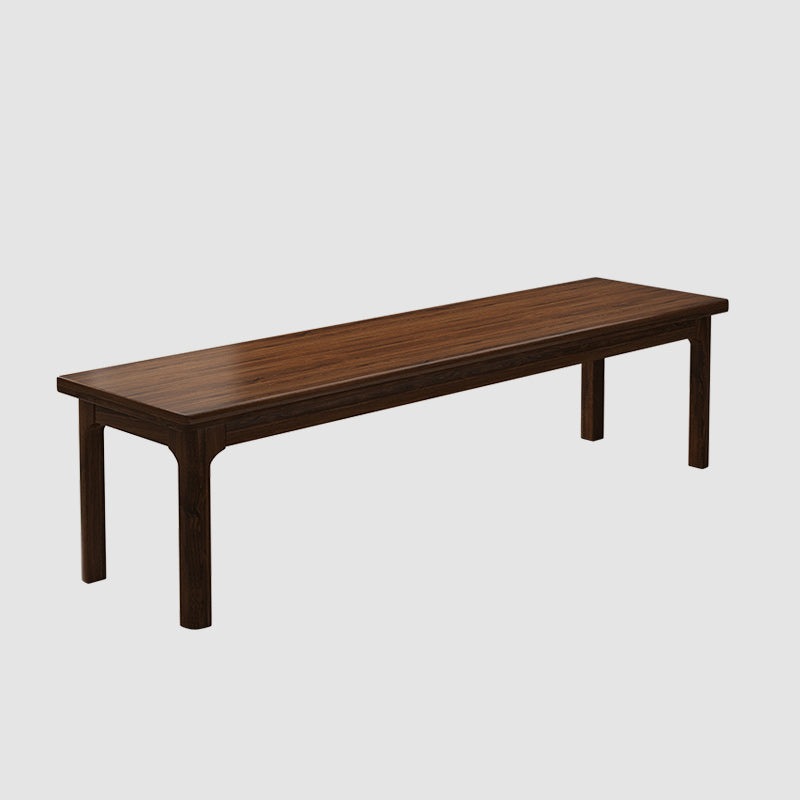 Modern Rectangle Bench with Legs Solid Color Bench for Kitchen 59"L x 14"W x 18"H Nut-Brown Clearhalo 'Benches' 'Chairs & Seating' 'furn' 'furn_benches' 'Furniture' 'Living Room Furniture' 5515188