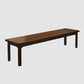 Modern Rectangle Bench with Legs Solid Color Bench for Kitchen 71"L x 14"W x 18"H Nut-Brown Clearhalo 'Benches' 'Chairs & Seating' 'furn' 'furn_benches' 'Furniture' 'Living Room Furniture' 5515190