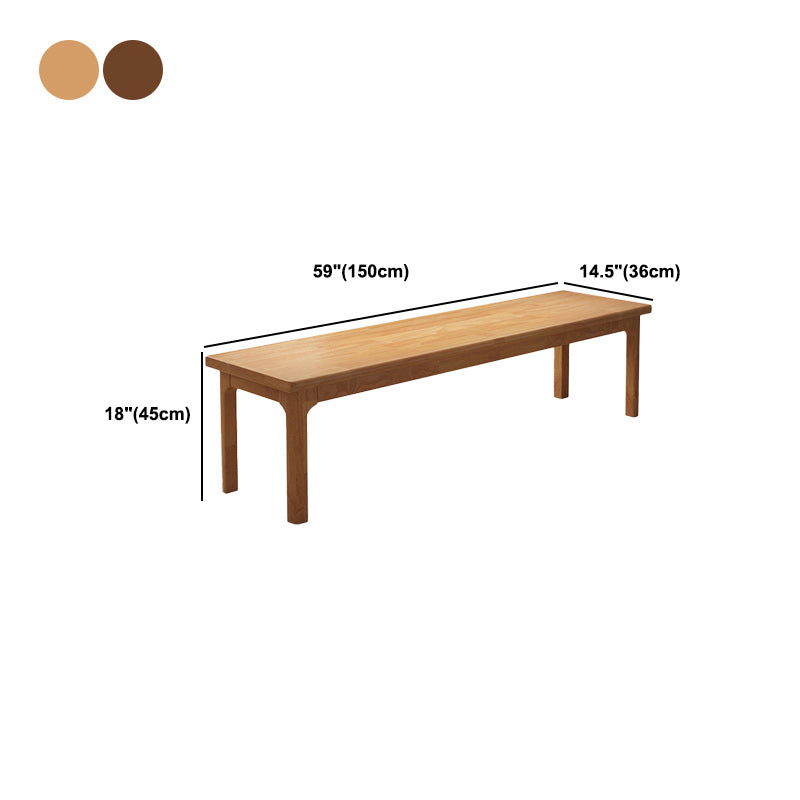 Modern Rectangle Bench with Legs Solid Color Bench for Kitchen Clearhalo 'Benches' 'Chairs & Seating' 'furn' 'furn_benches' 'Furniture' 'Living Room Furniture' 5515196
