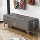 16.5" W Glam Wood Seating Bench Cushioned Entryway Bench with Storage Dark Gray Clearhalo 'Benches' 'Chairs & Seating' 'furn' 'furn_benches' 'Furniture' 'Living Room Furniture' 5515199
