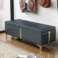 16.5" W Glam Wood Seating Bench Cushioned Entryway Bench with Storage Dark Blue Clearhalo 'Benches' 'Chairs & Seating' 'furn' 'furn_benches' 'Furniture' 'Living Room Furniture' 5515201