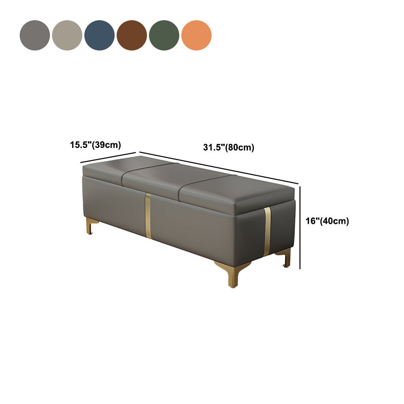 16.5" W Glam Wood Seating Bench Cushioned Entryway Bench with Storage Clearhalo 'Benches' 'Chairs & Seating' 'furn' 'furn_benches' 'Furniture' 'Living Room Furniture' 5515211