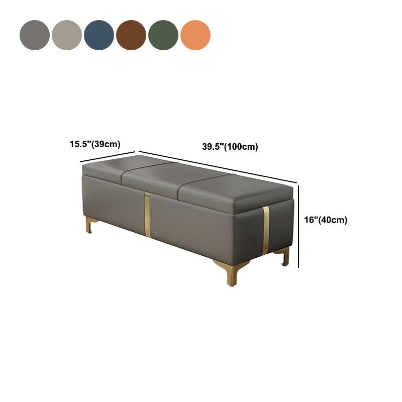 16.5" W Glam Wood Seating Bench Cushioned Entryway Bench with Storage Clearhalo 'Benches' 'Chairs & Seating' 'furn' 'furn_benches' 'Furniture' 'Living Room Furniture' 5515212
