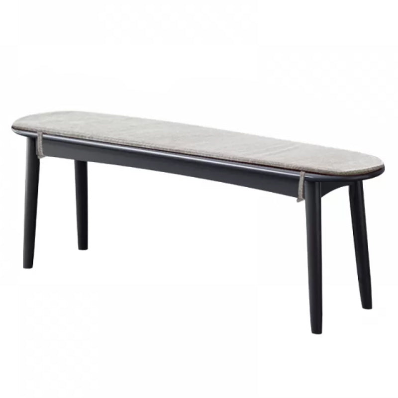 17.7" H Solid Wood Seating Bench Modern Ottoman Bench with Legs Light Gray Clearhalo 'Benches' 'Chairs & Seating' 'furn' 'furn_benches' 'Furniture' 'Living Room Furniture' 5515248