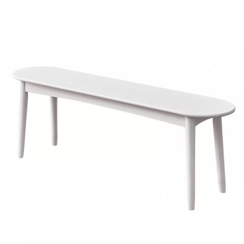 17.7" H Solid Wood Seating Bench Modern Ottoman Bench with Legs White Clearhalo 'Benches' 'Chairs & Seating' 'furn' 'furn_benches' 'Furniture' 'Living Room Furniture' 5515249