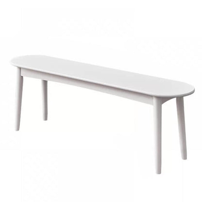 17.7" H Solid Wood Seating Bench Modern Ottoman Bench with Legs White Clearhalo 'Benches' 'Chairs & Seating' 'furn' 'furn_benches' 'Furniture' 'Living Room Furniture' 5515249