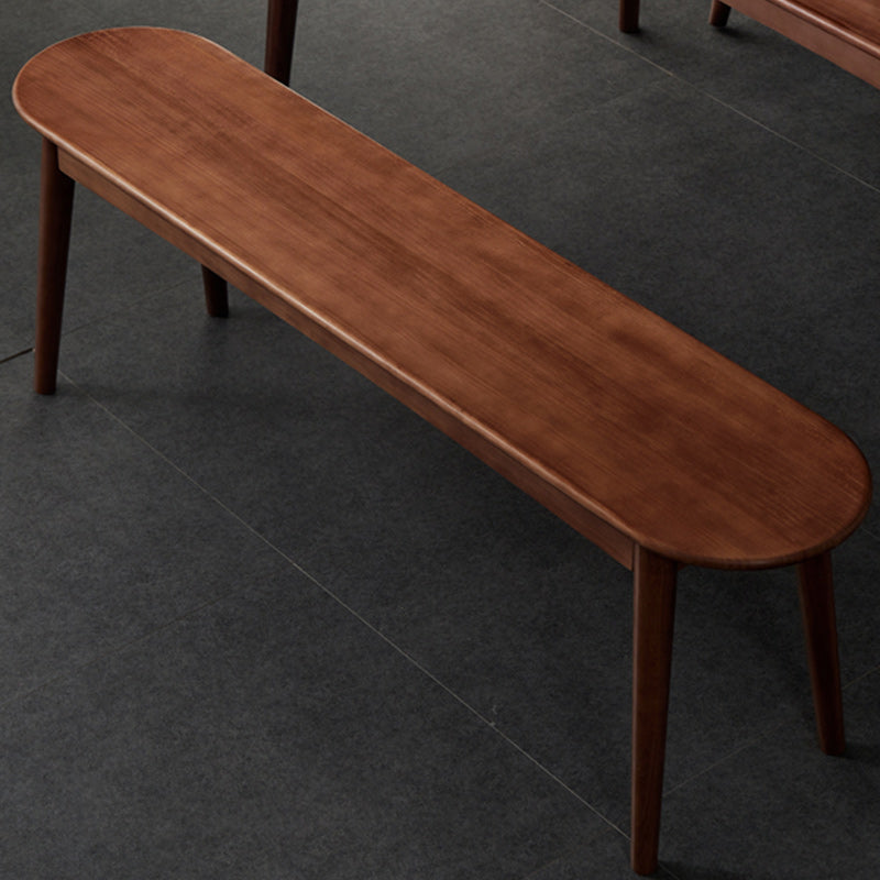 17.7" H Solid Wood Seating Bench Modern Ottoman Bench with Legs Clearhalo 'Benches' 'Chairs & Seating' 'furn' 'furn_benches' 'Furniture' 'Living Room Furniture' 5515250