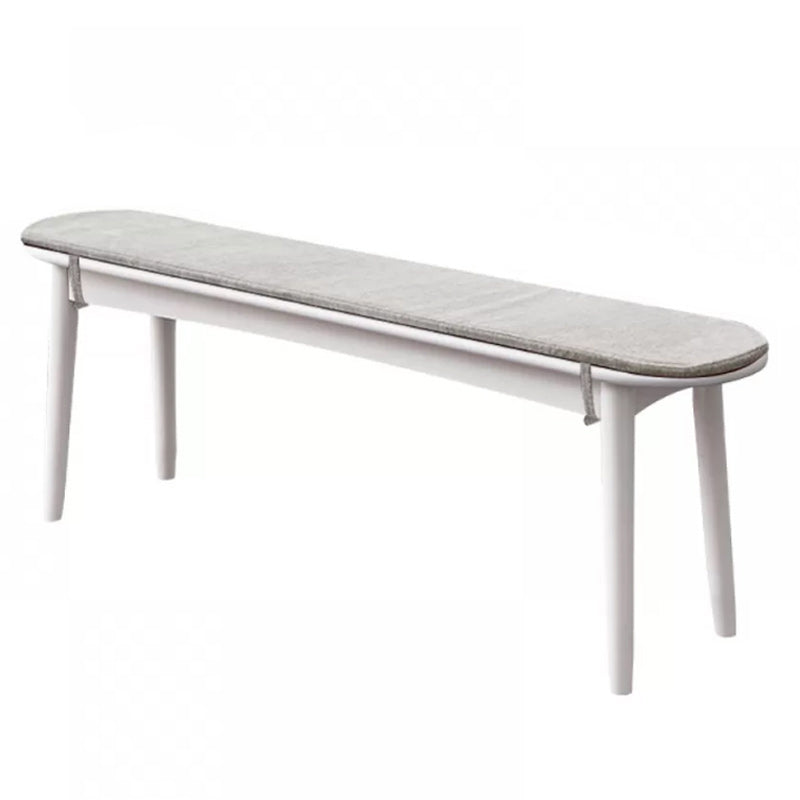 17.7" H Solid Wood Seating Bench Modern Ottoman Bench with Legs Gray-White Clearhalo 'Benches' 'Chairs & Seating' 'furn' 'furn_benches' 'Furniture' 'Living Room Furniture' 5515253