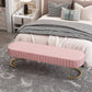 Modern Solid Color Seating Bench Upholstered Entryway and Bedroom Bench with Cushioned Pink Clearhalo 'Benches' 'Chairs & Seating' 'furn' 'furn_benches' 'Furniture' 'Living Room Furniture' 5515268
