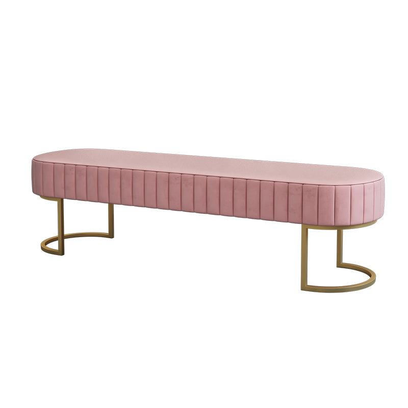 Modern Solid Color Seating Bench Upholstered Entryway and Bedroom Bench with Cushioned Clearhalo 'Benches' 'Chairs & Seating' 'furn' 'furn_benches' 'Furniture' 'Living Room Furniture' 5515275