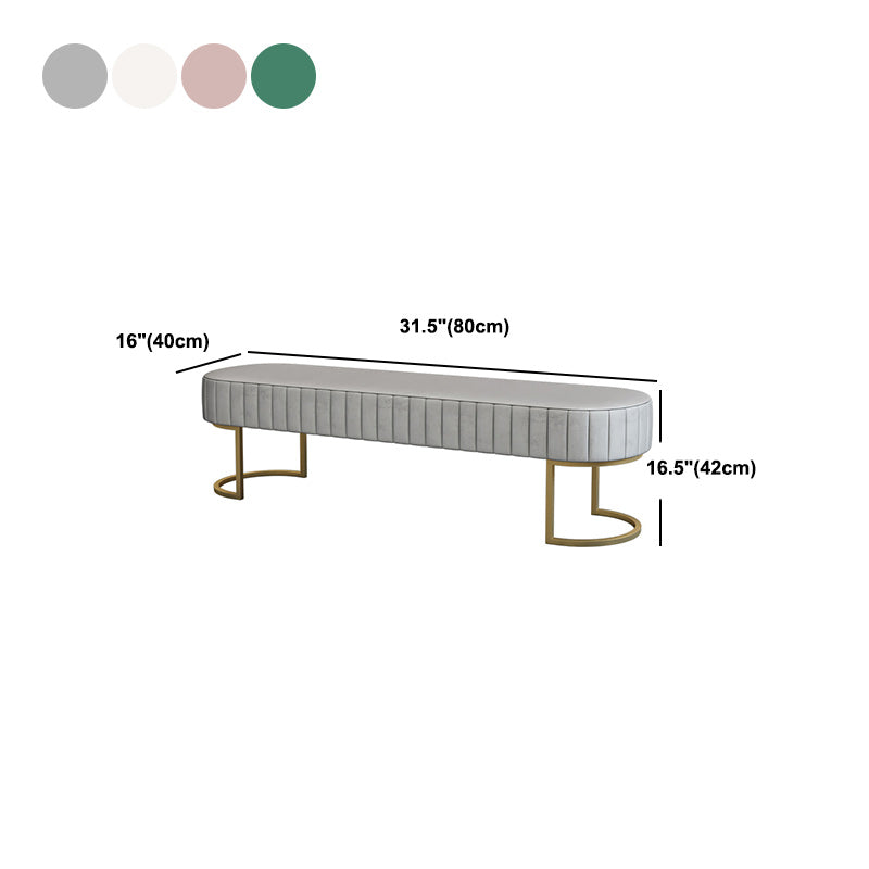 Modern Solid Color Seating Bench Upholstered Entryway and Bedroom Bench with Cushioned Clearhalo 'Benches' 'Chairs & Seating' 'furn' 'furn_benches' 'Furniture' 'Living Room Furniture' 5515277
