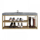 11.8 Inch Wide Glam Entryway Bench Metal Bench with Cushioned