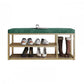 11.8 Inch Wide Glam Entryway Bench Metal Bench with Cushioned