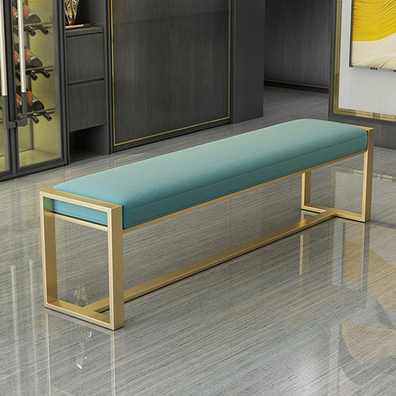 Glam Solid Color Entryway Bench Upholstered Entryway Bench with Cushioned Clearhalo 'Benches' 'Chairs & Seating' 'furn' 'furn_benches' 'Furniture' 'Living Room Furniture' 5515340