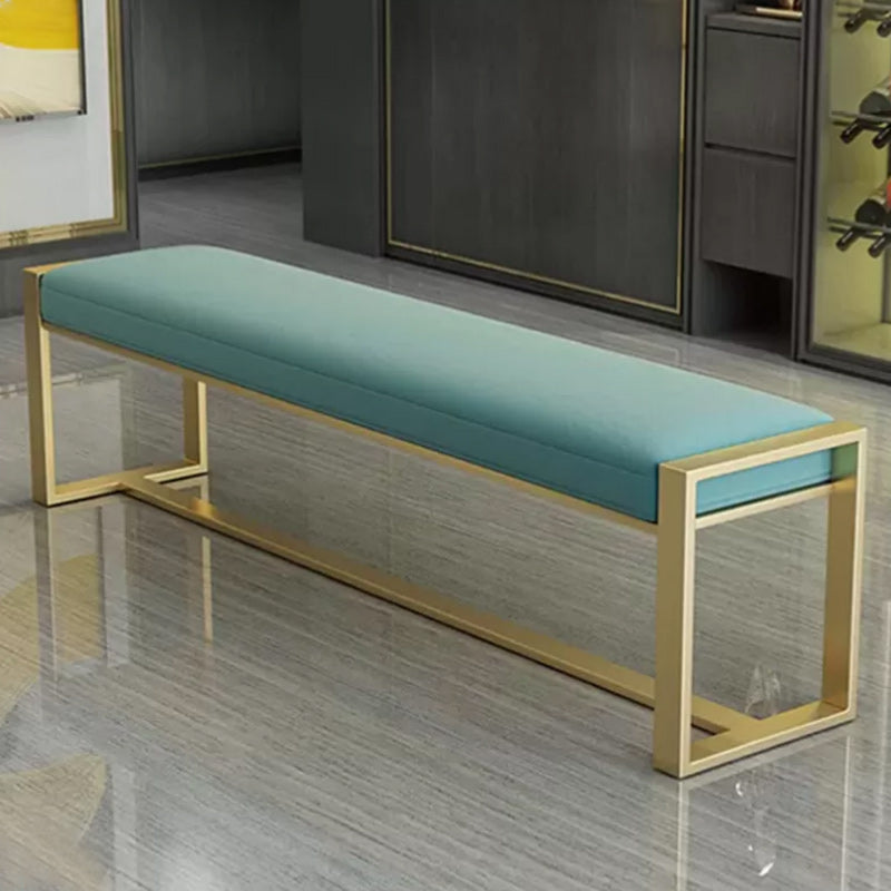 Glam Solid Color Entryway Bench Upholstered Entryway Bench with Cushioned Clearhalo 'Benches' 'Chairs & Seating' 'furn' 'furn_benches' 'Furniture' 'Living Room Furniture' 5515343