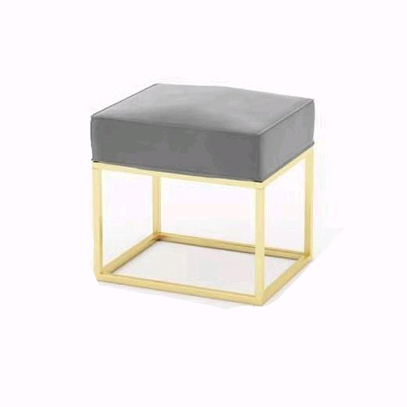 Glam Solid Color Entryway Bench Upholstered Entryway Bench with Cushioned 16"L x 12"W x 18"H Dark Gray Clearhalo 'Benches' 'Chairs & Seating' 'furn' 'furn_benches' 'Furniture' 'Living Room Furniture' 5515347