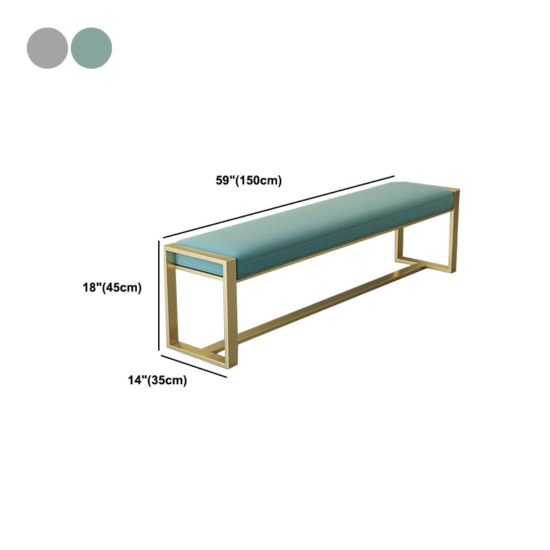 Glam Solid Color Entryway Bench Upholstered Entryway Bench with Cushioned Clearhalo 'Benches' 'Chairs & Seating' 'furn' 'furn_benches' 'Furniture' 'Living Room Furniture' 5515353