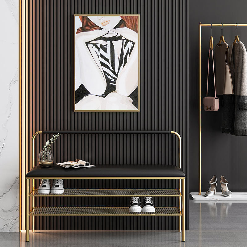 25.2インチHベンチグラム玄関ベンチベッドルーム用の靴の保管