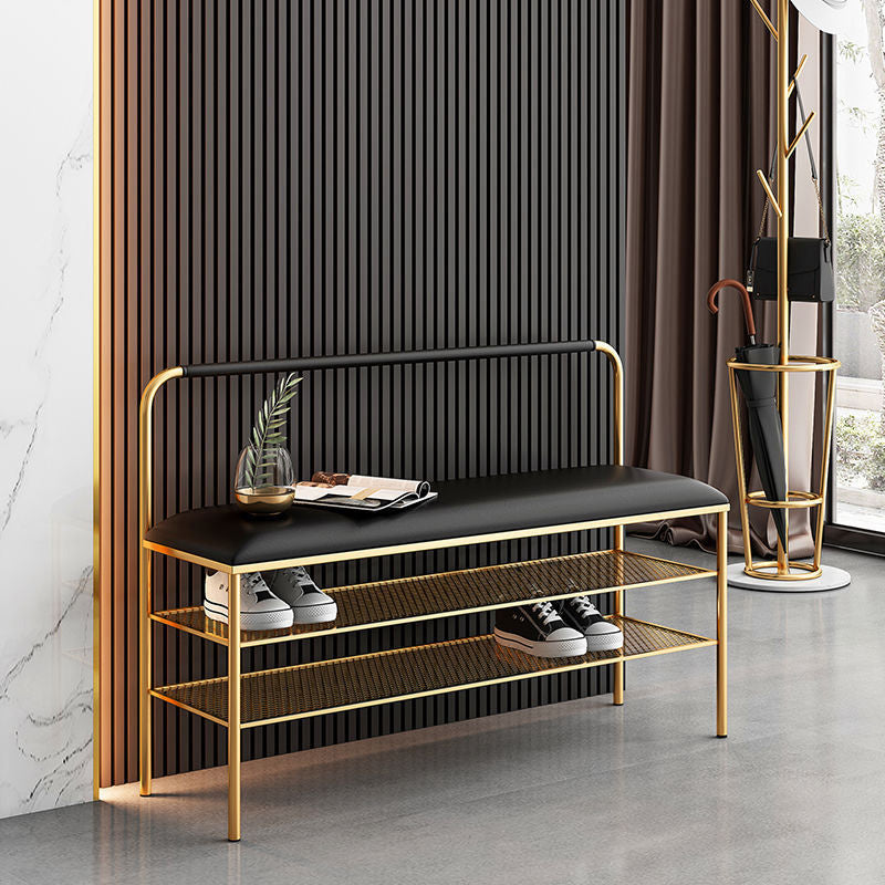 25.2インチHベンチグラム玄関ベンチベッドルーム用の靴の保管